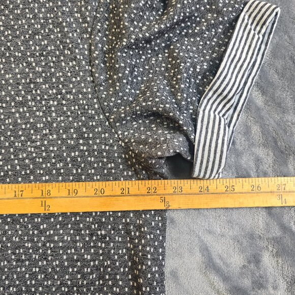 Rose + Olive Top Womens 1X Gray Polka Dot Mixed Print Casual Relaxed Fit Modern - Picture 7 of 10